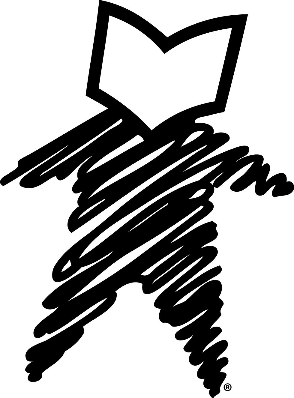 The Human Library logo: a scribbled sketch of a body shape with an open book for a head.