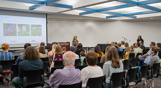 Patrons listen to a lecture at Rochester Hills Public Library