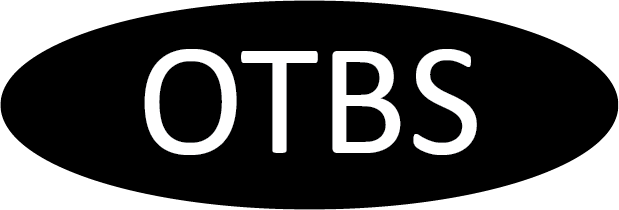 OTBS logo, the letters O, T, B, S in white on a black oval.