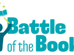 Battle of the Books logo: a stick-figure pictogram holding a magic wand with a book above it, next to the words "Battle of the Books: