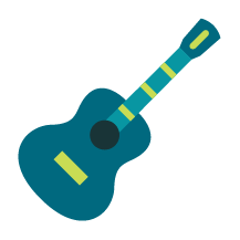 Icon of a ukulele