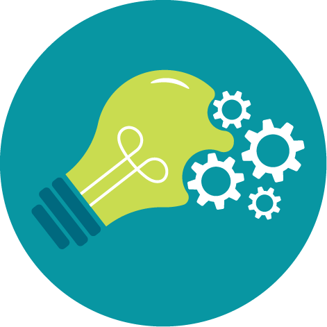 The Makerspace logo — a lightbulb with gears cut in to show creativity and innovation