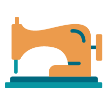 Illustration of a sewing machine