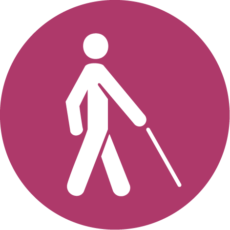 An icon symbolizing visual impairment